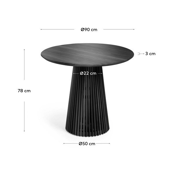 Mindifa kerek étkezőasztal ø 90 cm Jeanette – Kave Home-image-4