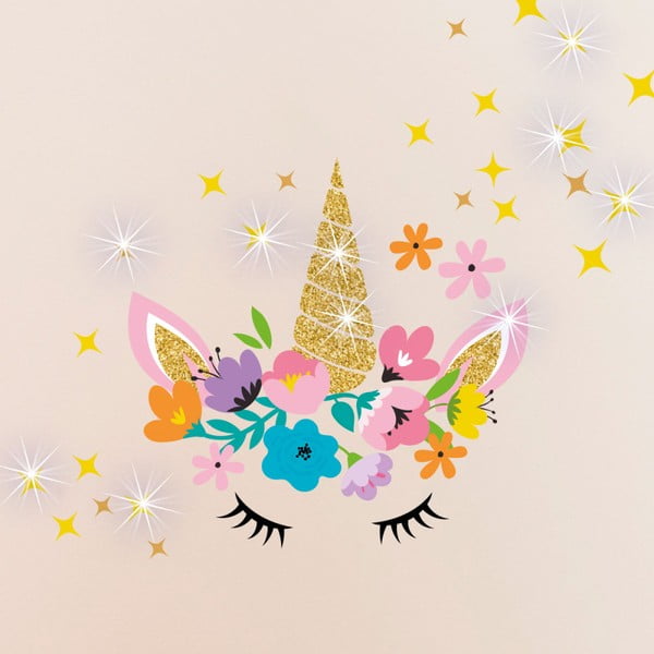 Unicorn With Stars and Swarovski Crystal gyerek falmatrica - Ambiance