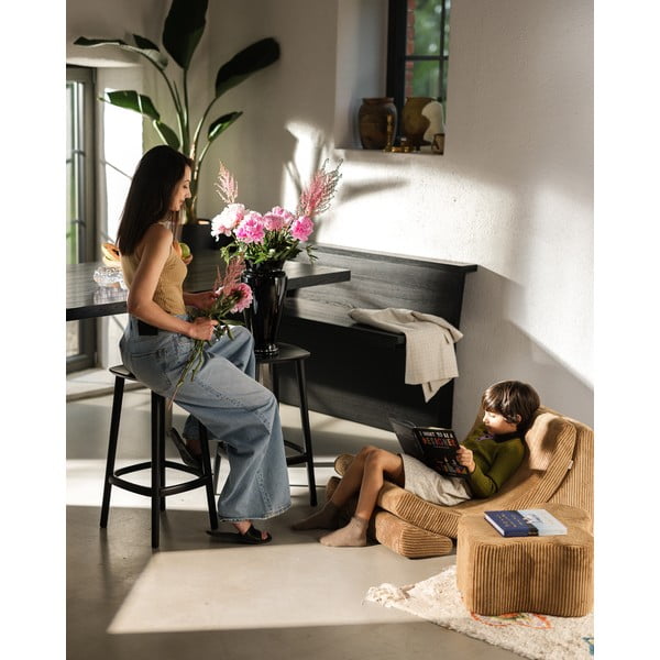 Barna kordbársony gyerek puff Cloud – Wigiwama-image-4