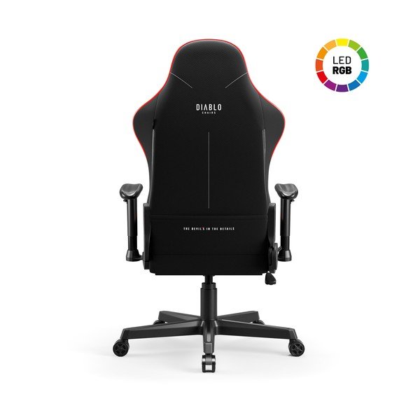 Fekete gamer szék X-Starter LED – Diablo Chairs-image-4