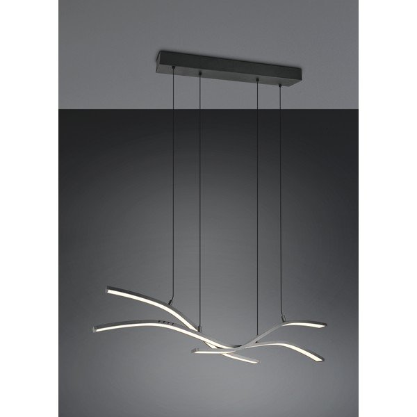 Matt fekete fém LED függőlámpa távirányítóval-dimmelhető Spider – Trio Select-image-3