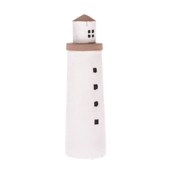 Lighthouse fehér beton dekoráció, magasság 22,5 cm - Dakls