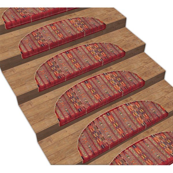 Piros lépcsőszőnyeg készlet 16 db-os 65 x 20 cm Anatolia - Vitaus-image-1