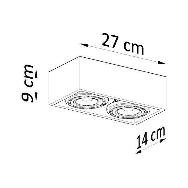 Szürke mennyezeti lámpa 14x27 cm Postiga – Sollux-image-3