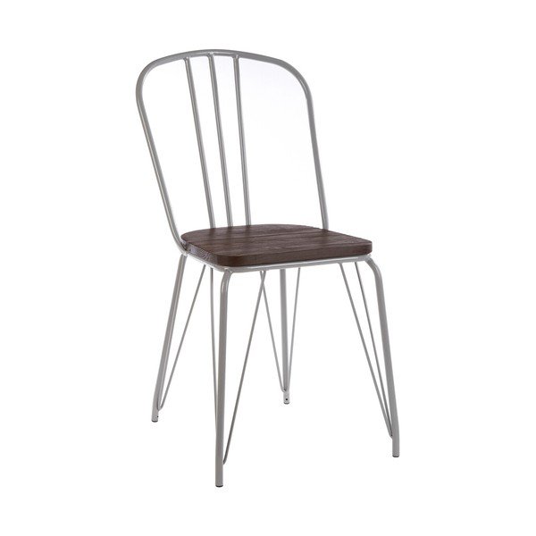 Szürke-sötét natúr színű szilfa étkezőszék District – Premier Housewares