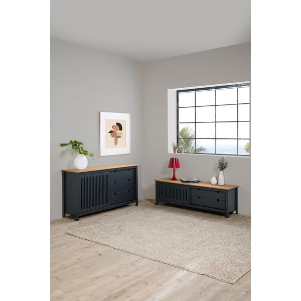 Bruna szürke fa TV-állvány - Marckeric-image-1