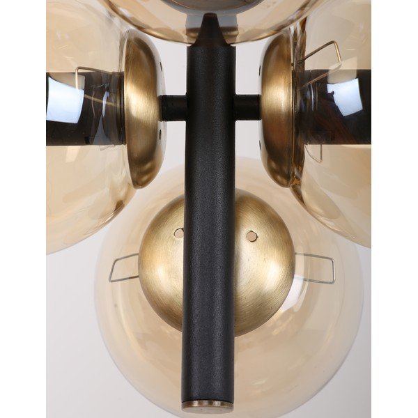 Fekete függőlámpa üveg búrával ø 35 cm Forte – Squid Lighting-image-3