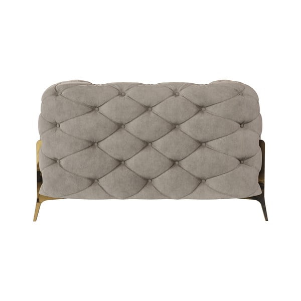 Szürkésbézs bársony fotel Chelsea Bis – Ropez-image-3