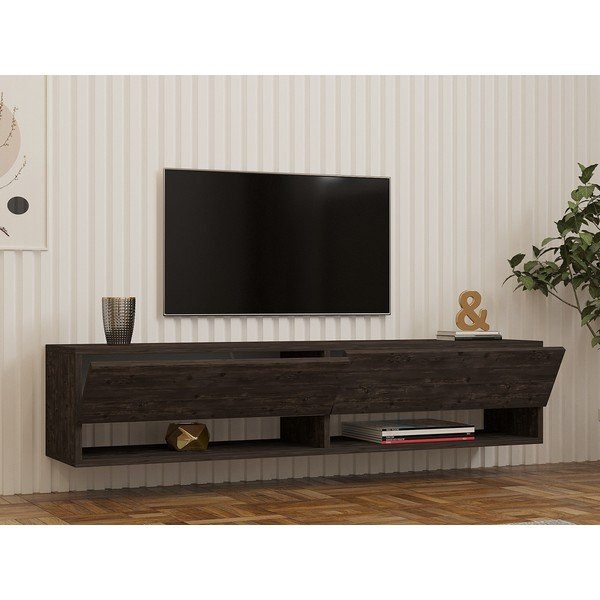 Antracitszürke TV-állvány 141x31x30 cm Arges – Kalune Design-image-4
