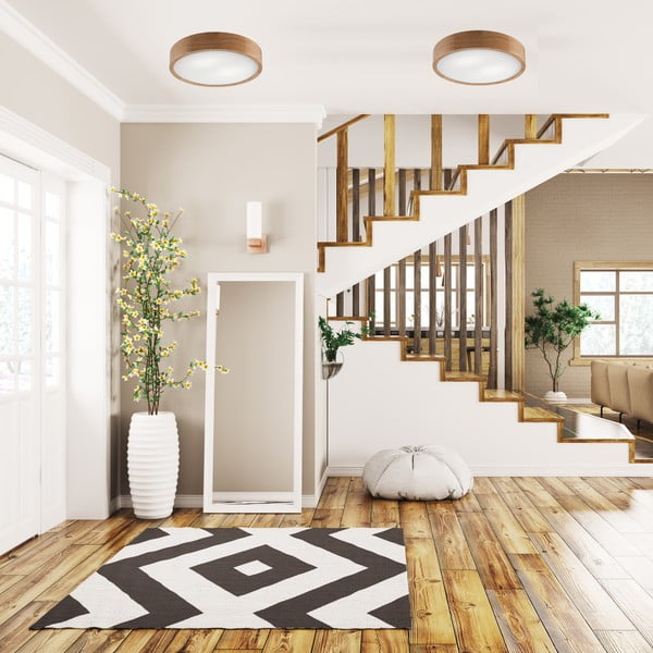 Barna mennyezeti lámpa üveg búrával ø 37 cm Eveline – LAMKUR-image-2