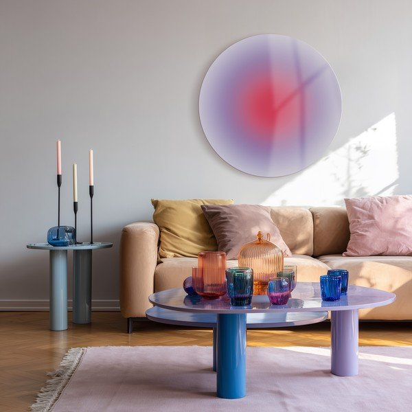 Nyomtatott üveg kép ø 70 cm Halo – Styler-image-2