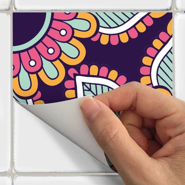 Wall Stickers Tiles Azulejos Mariska 30 db-os falmatrica szett, 15 x 15 cm - Ambiance-image-1