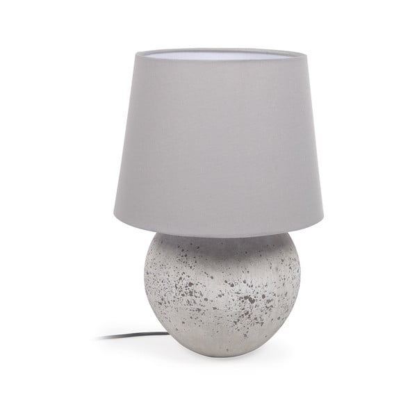 Szürke asztali lámpa textil búrával (magasság 43 cm) Marcela – Kave Home
