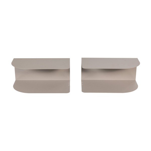 Bézs fém éjjeliszekrény szett 2 db-os Ovia – WOOOD-image-2