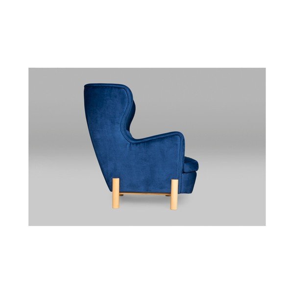 Ingrid Navy Blue sötétkék füles fotel - SKANDICA-image-1