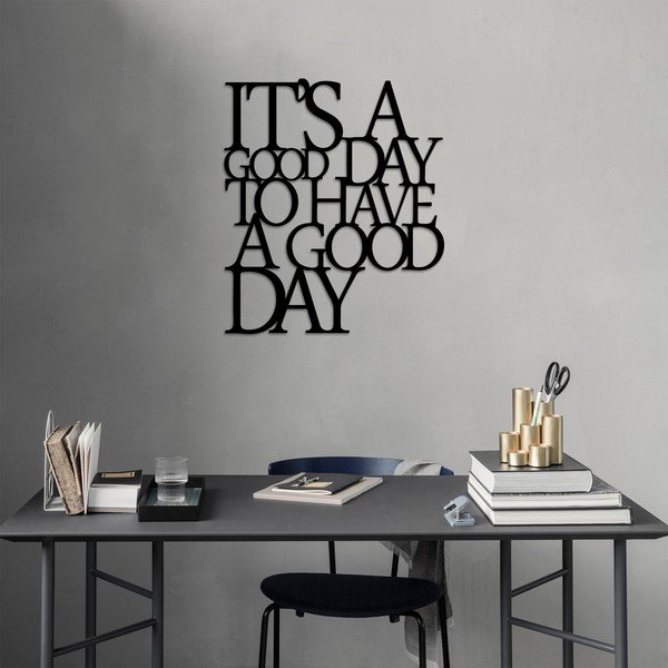 Good Day fekete fali dekoráció - Wallity-image-1