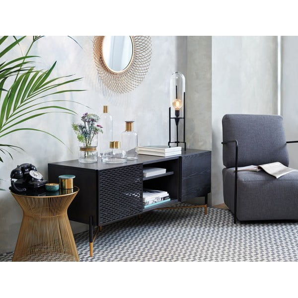 Kerek tárolóasztal üveg asztallappal ø 40 cm Jolene – Kave Home-image-4