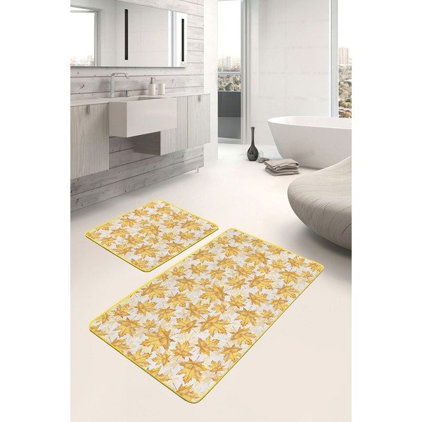 Sárga fürdőszobai kilépő szett 2 db-os 60x100 cm – Mila Home-image-1