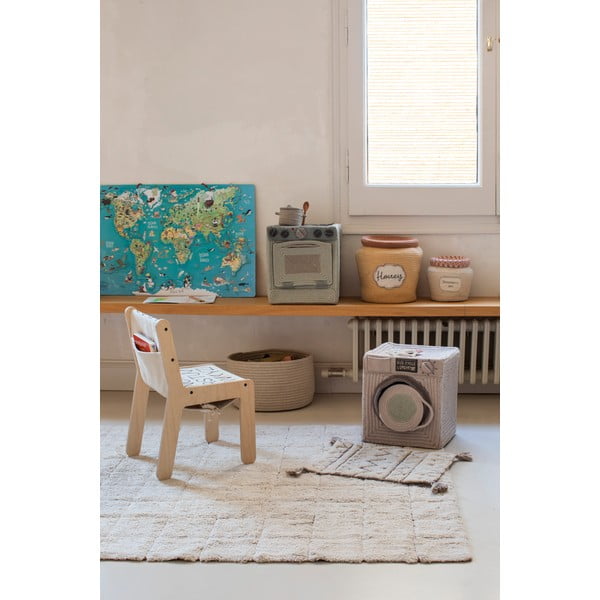 Krémszínű mosható kézi szövésű pamut szőnyeg 120x160 cm Mosaic – Lorena Canals-image-4