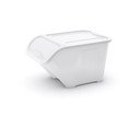 Fehér fedeles műanyag tárolódoboz 55x39x32 cm All In Box – KIS