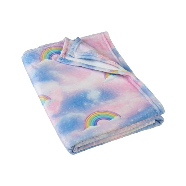 Kék-rózsaszín mikroplüss gyerek takaró 130x170 cm Candy Unicorn – Catherine Lansfield