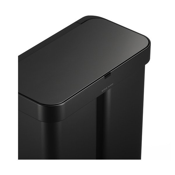 Fekete acél szelektív-érintésmentes szemetes 34+24 l Dual Sensor – simplehuman-image-1