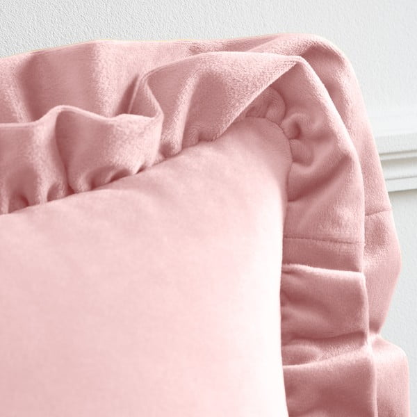 Bársony díszpárna 43x43 cm Velvet Double Frill – Catherine Lansfield-image-2