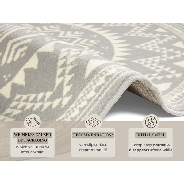 Celebration Valencia szürke szőnyeg, ⌀ 140 cm - Hanse Home-image-4