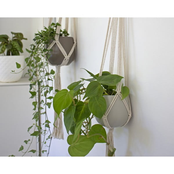 Textil akasztórendszer virágcseréphez ø 13 cm (magasság 100 cm) Macramé – Artevasi-image-1