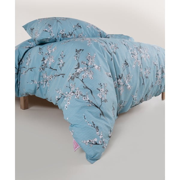Kék kétszemélyes-hosszabbított renforcé pamut ágyneműhuzat 240x220 cm Blue Floral – Mila Home Luxury-image-3