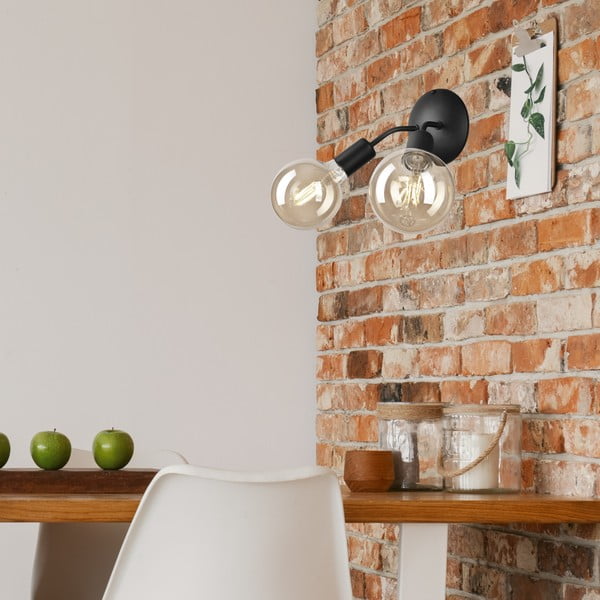 Fekete fali lámpa Viggo – LAMKUR-image-1