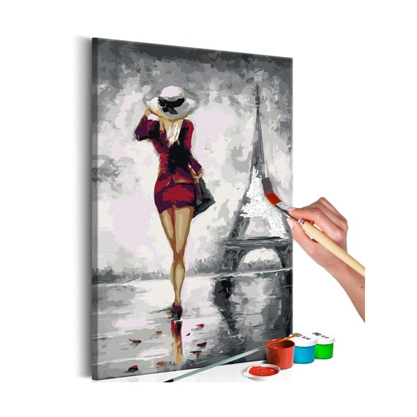 Parisian Girl DIY készlet, saját vászonkép festése, 40 x 60 cm - Artgeist