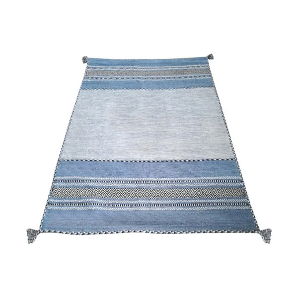Antique Kilim kék-szürke pamutszőnyeg, 120 x 180 cm - Floorita
