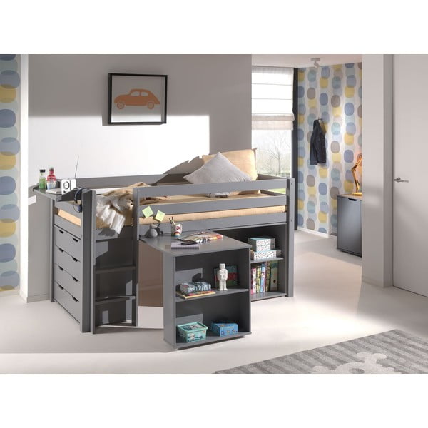 Szürke alacsony gyerek komód 85,5x72 cm Pino - Vipack-image-2