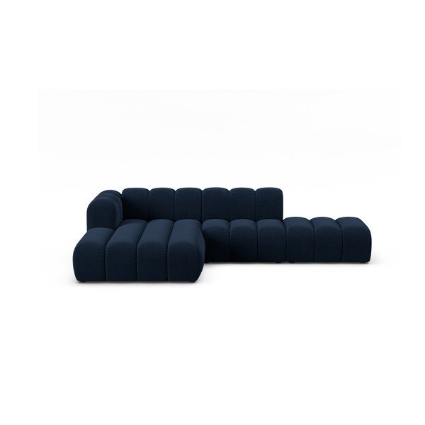 Sötétkék sarokkanapé (bal oldali) Lupine – Micadoni Home