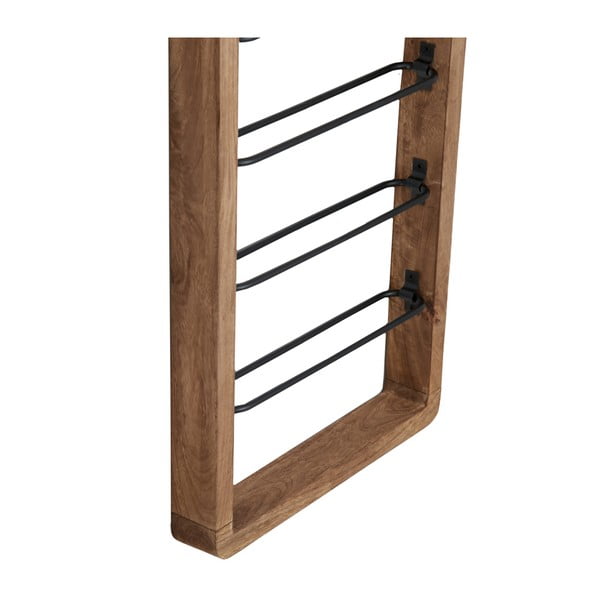 Barna fali bortartó polcos állvány, palackok száma 6 Sorrento – Light & Living-image-2