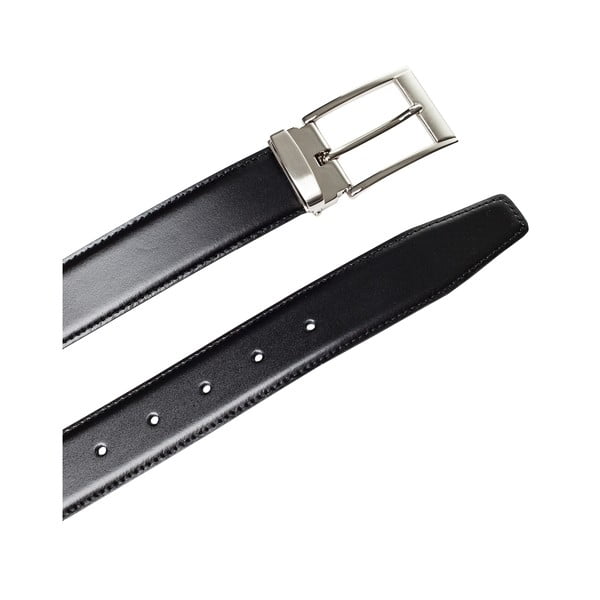 Ivar férfi fekete bőr öv, hosszúság 90 cm - Ferruccio Laconi-image-1