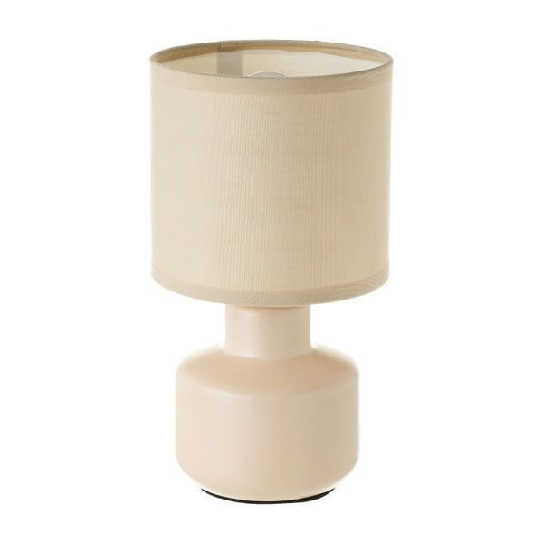 Bézs kerámia asztali lámpa textil búrával (magasság 22 cm) – Casa Selección