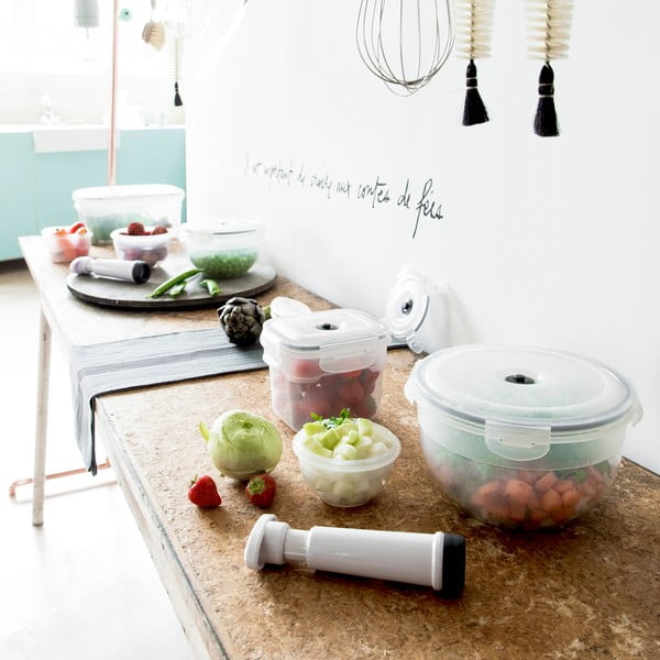 Food Saver 3 db-os élelmiszerdoboz szett vákuumpumpával - Compactor-image-3