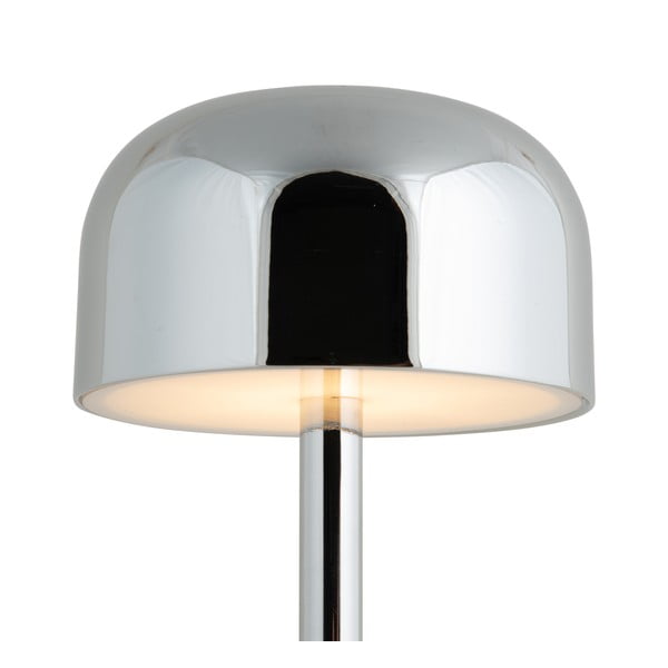 Ezüstszínű LED asztali lámpa fém búrával (magasság 24,5 cm) James – Leitmotiv-image-2