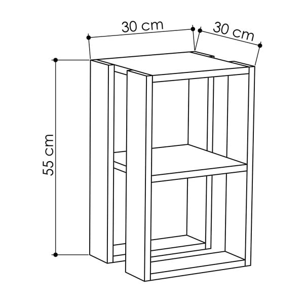 Lonie fehér éjjeliszekrény-image-2