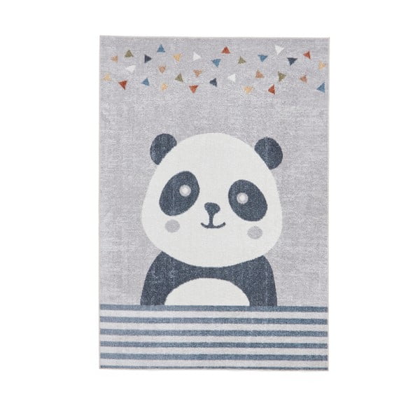 Világosszürke gyerek szőnyeg 120x170 cm Vida Kids Panda – Think Rugs