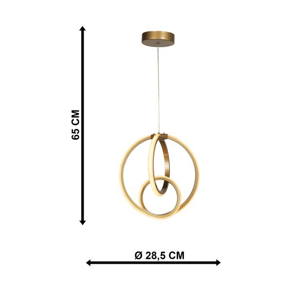 Bronzszínű fém LED függőlámpa ø 28,5 cm Neo – Squid Lighting-image-4