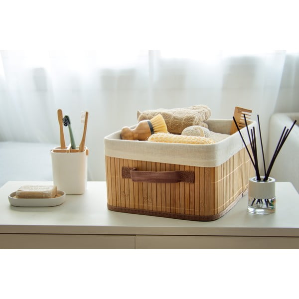 Carossa barna bambusz tárolókosár - Compactor-image-1