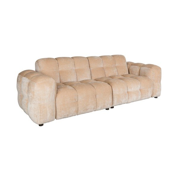 Bézs bársony moduláris kanapé 264 cm Hackman – Dutchbone-image-2