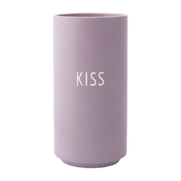 Kiss lila porcelánváza, magasság 11 cm - Design Letters