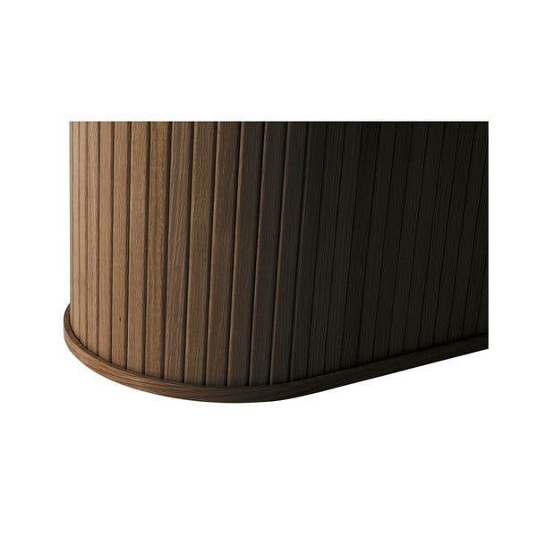 Barna étkezőasztal tölgyfa dekoros asztallappal 95x180 cm Nola – Unique Furniture-image-4