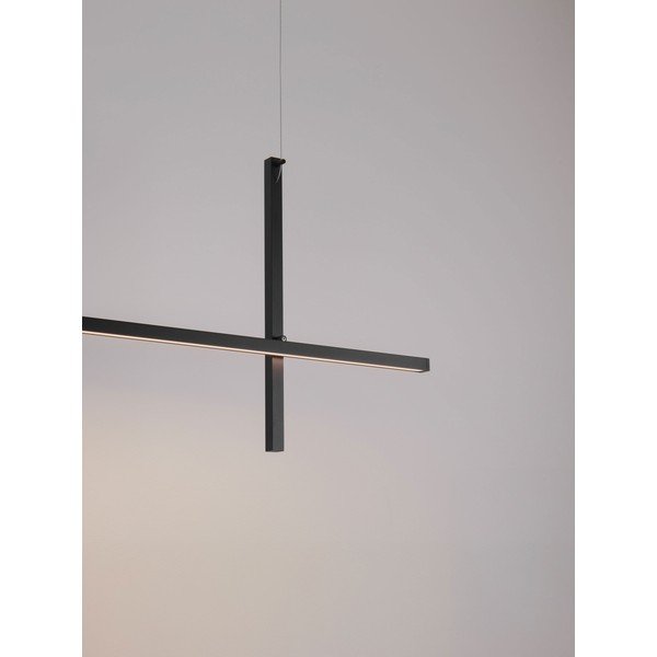 Matt fekete alumínium LED függőlámpa akrilüveg búrával Looma – Nova Luce-image-3