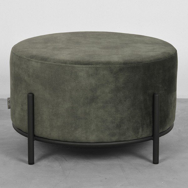 Khaki bársony puff Troy – LABEL51-image-1