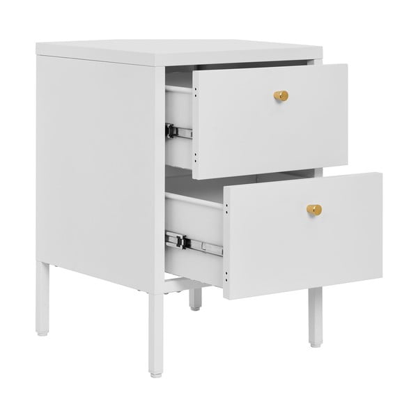 Fehér fém éjjeliszekrény Dalby – House Nordic-image-3